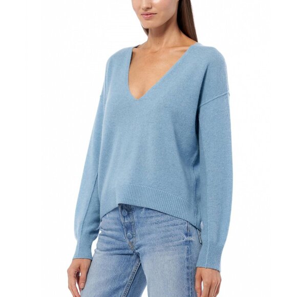 100% Cashmere Relaxed Fit Oversized Knit Sweater Quiet Luxury Understated Luxe - Picture 1 of 10